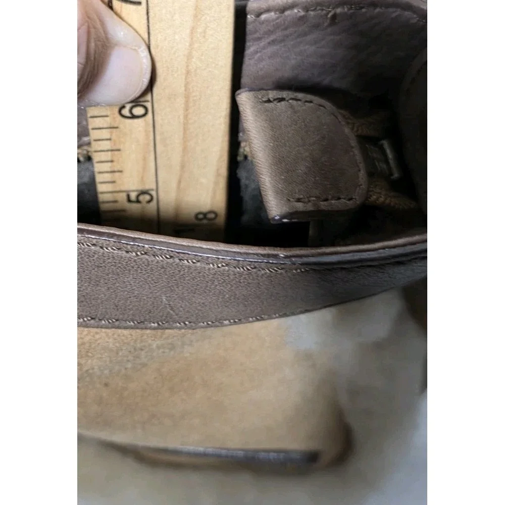Vintage UGG Australia Shoulder Bag Brown Leather Suede Shearling‎ Classy Brass